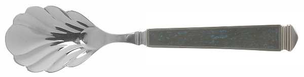 Krystallos-Blue (Stainless, Glossy) Sugar Shell Spoon