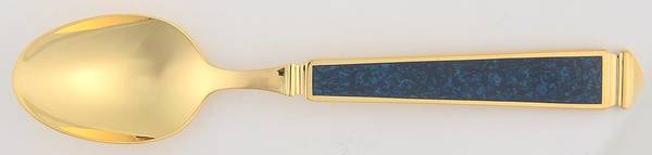 Krystallos-Blue (Gold Electroplate) Five O'Clock Teaspoon