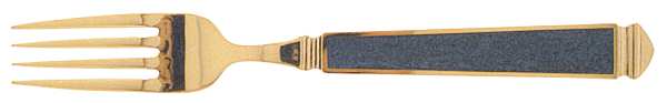 Krystallos-Blue (Gold Electroplate) Fork