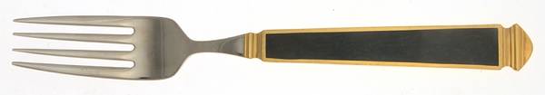 Krystallos-Blue (Stainless, Gold Accent) Fork
