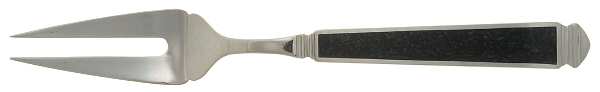 Krystallos-Black (Stainless, Glossy) Large Solid Cold Meat Serving Fork