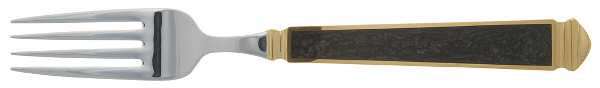 Krystallos-Black (Stainless, Gold Accent) Fork