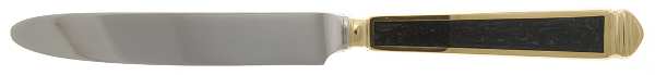 Krystallos-Black (Stainless, Gold Accent) New French Hollow Knife