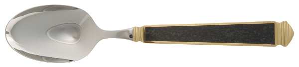 Krystallos-Black (Stainless, Gold Accent) Place/Oval Soup Spoon