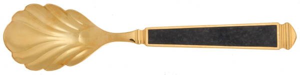 Krystallos-Black (Gold Electroplate) Sugar Shell Spoon