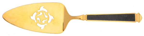 Krystallos-Black (Gold Electroplate) Solid Pastry Server