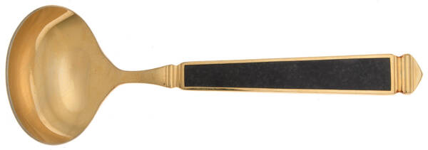 Krystallos-Black (Gold Electroplate) Solid Gravy Ladle