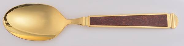 Krystallos-Cinnabar (Gold Electroplate) Tablespoon (Serving Spoon)