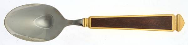 Krystallos-Cinnabar (Stainless, Gold Accent) Teaspoon