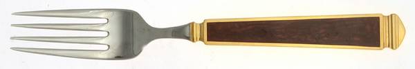 Krystallos-Cinnabar (Stainless, Gold Accent) Individual Salad Fork