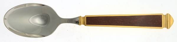 Krystallos-Cinnabar (Stainless, Gold Accent) Place/Oval Soup Spoon