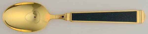 Krystallos-Malachite (Gold Electroplate) Teaspoon