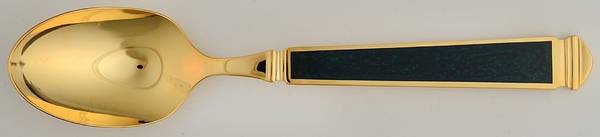 Krystallos-Malachite (Gold Electroplate) Place/Oval Soup Spoon