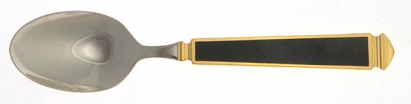 Krystallos-Malachite (Stainless, Gold Accent) Teaspoon