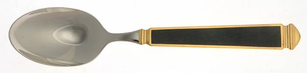 Krystallos-Malachite (Stainless, Gold Accent) Place/Oval Soup Spoon