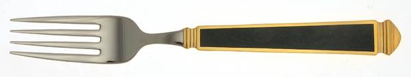 Krystallos-Malachite (Stainless, Gold Accent) Fork
