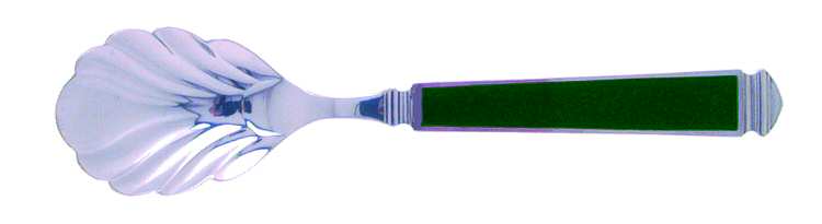 Krystallos-Malachite (Silverplate) Sugar Shell Spoon