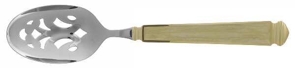 Krystallos-Pearl (Stainless, Gold Accent) Pierced Tablespoon (Serving Spoon)