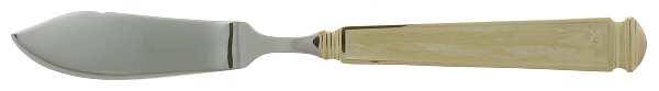 Krystallos-Pearl (Stainless, Gold Accent) Flat Handle Master Butter Knife