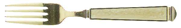 Krystallos-Pearl (Gold Electroplate) Individual Salad Fork