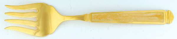 Krystallos-Pearl (Gold Electroplate) Solid Serving Fork
