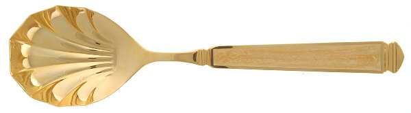 Krystallos-Pearl (Gold Electroplate) Solid Serving Spoon