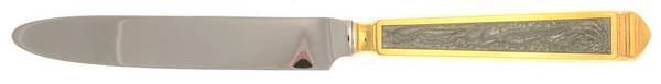 Krystallos-Slate Blue (Gold Electroplate) New French Hollow Knife