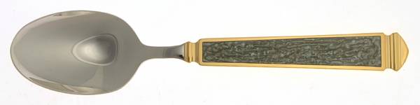 Krystallos-Slate Blue (Stainless, Gold Accent) Teaspoon