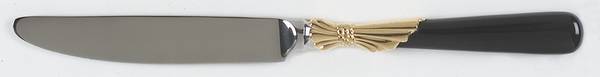 Lindi (Stainless-Black Handle-Gold Accent) New French Hollow Knife