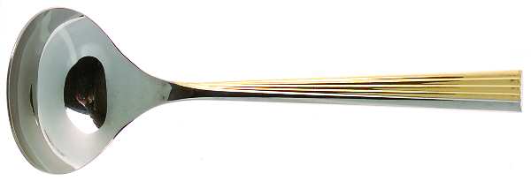 Linear-Gold (Stainless, Gold Accent) Solid Gravy Ladle