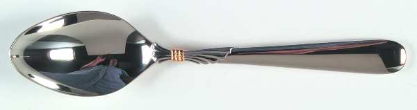 Lindi (Stainless, Gold Knot Accent) Teaspoon
