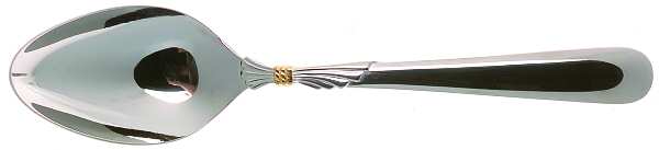 Lindi (Stainless, Gold Knot Accent) Five O'Clock Teaspoon