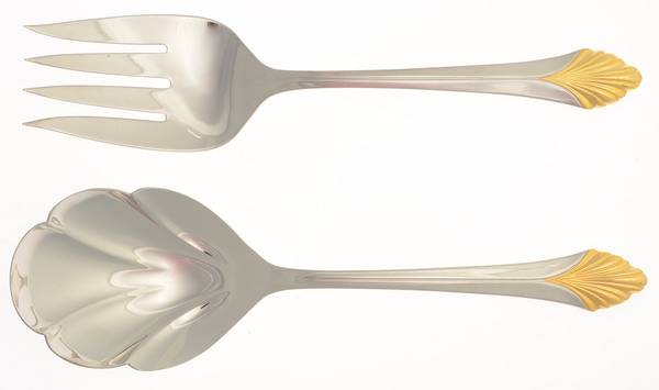 Monique Gold (Stainless-Gold Accent) Solid Serving Set
