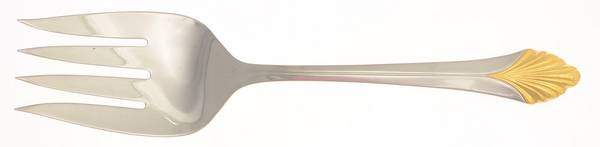 Monique Gold (Stainless-Gold Accent) Solid Serving Fork