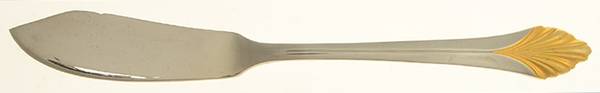 Monique Gold (Stainless-Gold Accent) Flat Handle Master Butter Knife