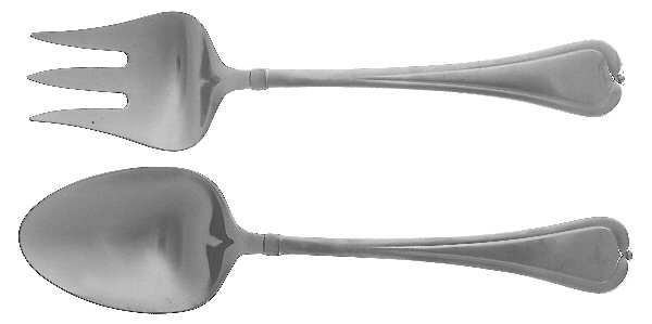 Narcissia (Stainless, Satin Finish) (2 Pc) Solid Salad Set