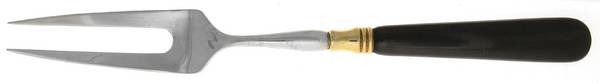 Old Denmark-Black (Stainless, Gold Accent) Solid Serving Fork