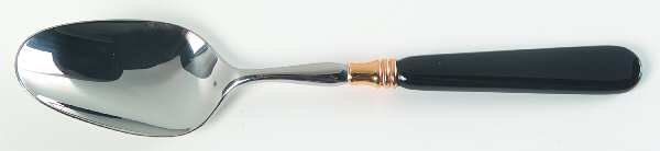 Old Denmark-Black (Stainless, Gold Accent) Place/Oval Soup Spoon