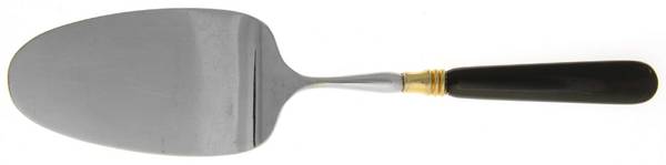 Old Denmark-Black (Stainless, Gold Accent) Solid Pastry Server
