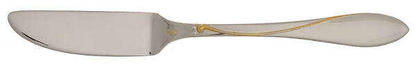 Raceme (Stainless, Gold Accent) Flat Handle Master Butter Knife
