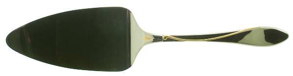 Raceme (Stainless, Gold Accent) Solid Pastry Server
