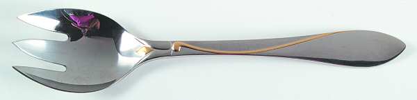 Raceme (Stainless, Gold Accent) Solid Serving Fork