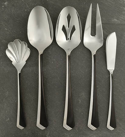 Ramona (Stainless-Black Accent) 5 Piece Hostess Set