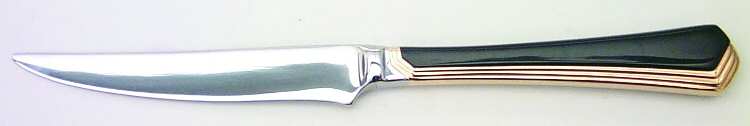 Ramona (Stainless-Black Handle-Gold Accent) Individual Steak Knife Hollow Handle by Yamazaki