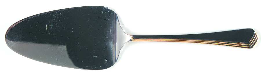 Ramona (Stainless-Black Handle-Gold Accent) Solid Pastry Server