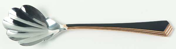 Ramona (Stainless-Black Handle-Gold Accent) Sugar Shell Spoon by Yamazaki