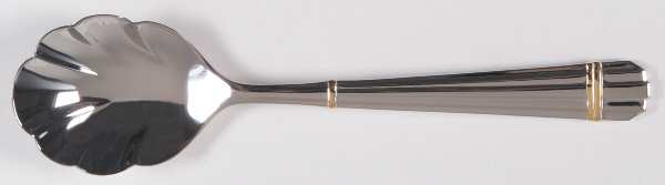 Stanford (Stainless, Gold Accent) Sugar Shell Spoon