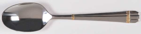Stanford (Stainless, Gold Accent) Tablespoon (Serving Spoon)