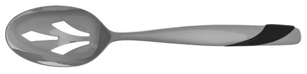 Summer Wind (Stainless-Black Accent) Pierced Tablespoon (Serving Spoon)