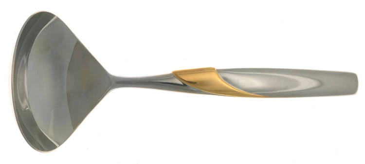 Summer Wind-Gold (Stainless, Gold Accent) Solid Gravy Ladle